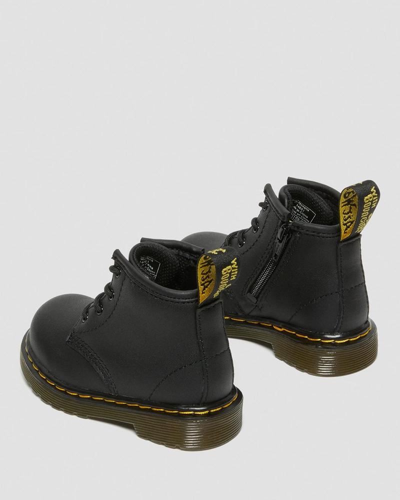 Dr Martens Infant 1460 Softy T Leren Veterlaarzen Kinderen Zwart | NL 14NWY